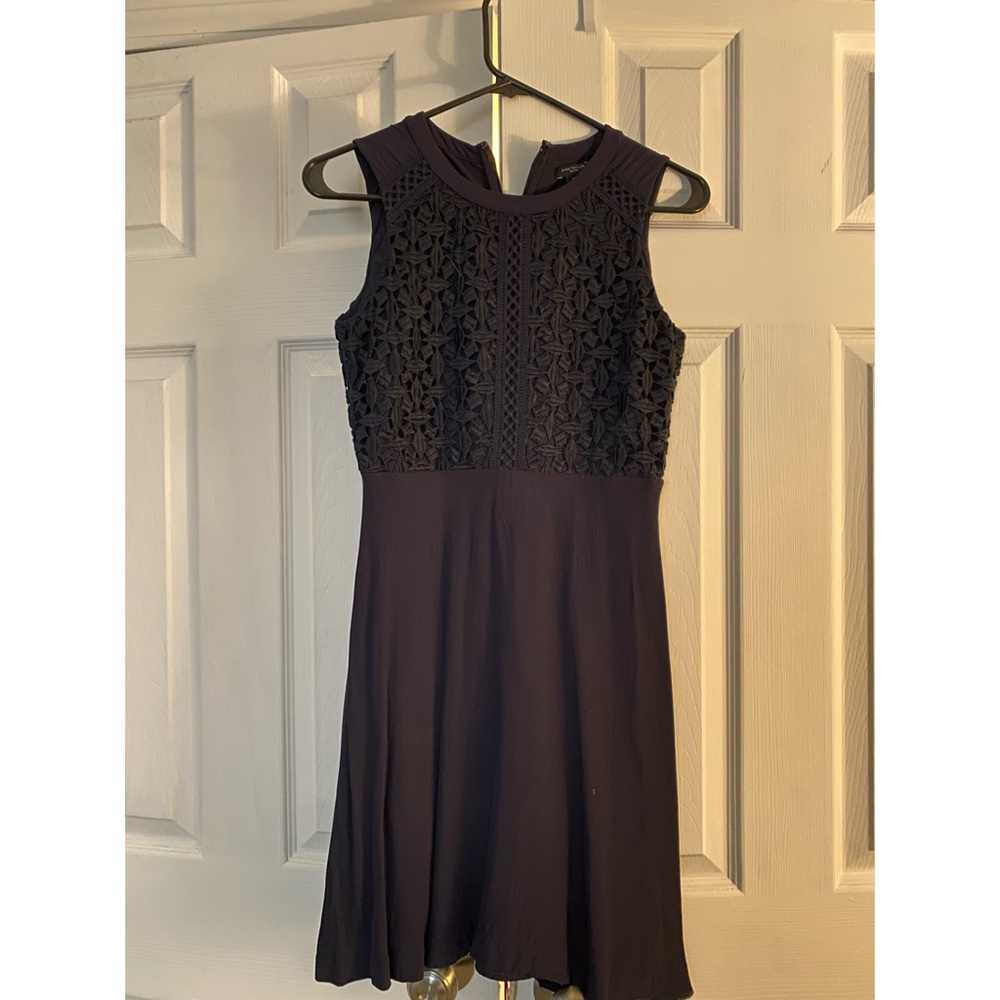 Petite Ann Taylor navy blue cocktail dress